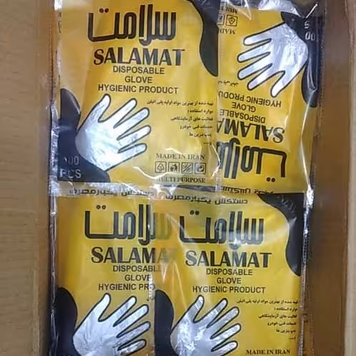 دستکش ضخیم نایلونی بسته 100تایی