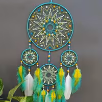 دریم کچر آویز دیواری فیروزه ای زرد