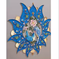 تابلو هنری کوییلینگ ، دستساز ، تک، دارای قاب و شیشه، نمونه کار نمایشگاه هنری