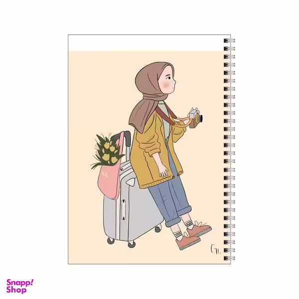 دفتر مشق 80 برگ بامبیلیپ طرح دختر عکاس و سفر کد 4667432