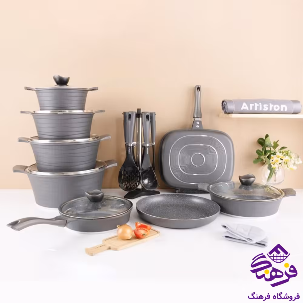 سرويس قابلمه ارتيستون 25پارچه طوسي 2587