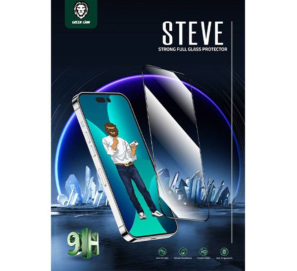 گلس گرین آیفون مدل 9H Steve Glass Strong برای گوشی iphone 14