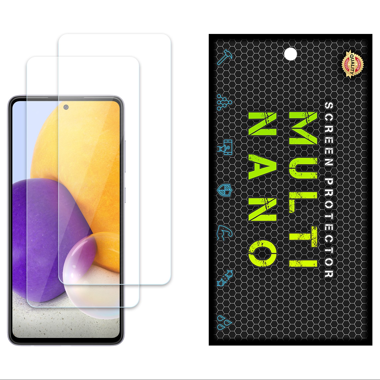 محافظ صفحه مولتی نانو مدل X-S2N برای موبایل سامسونگ Galaxy A72 پک دو عددی
