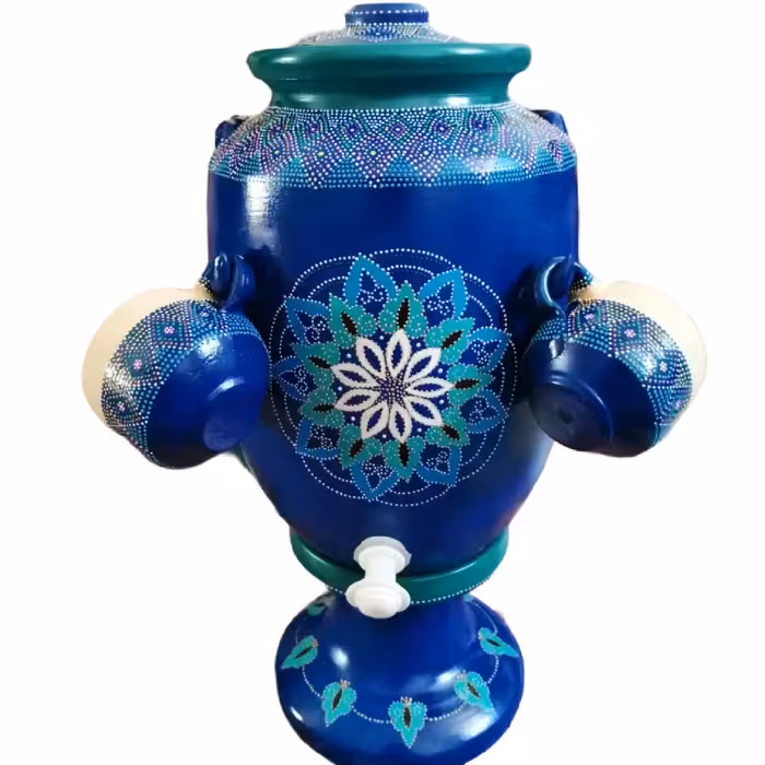 کلمن سفالی نقطه کوبی شده(بهترین هدیه)