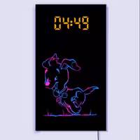 ساعت دیواری لوکس و دکوراتیو دیجیتال چند منظوره (طرح هاپی بلا)