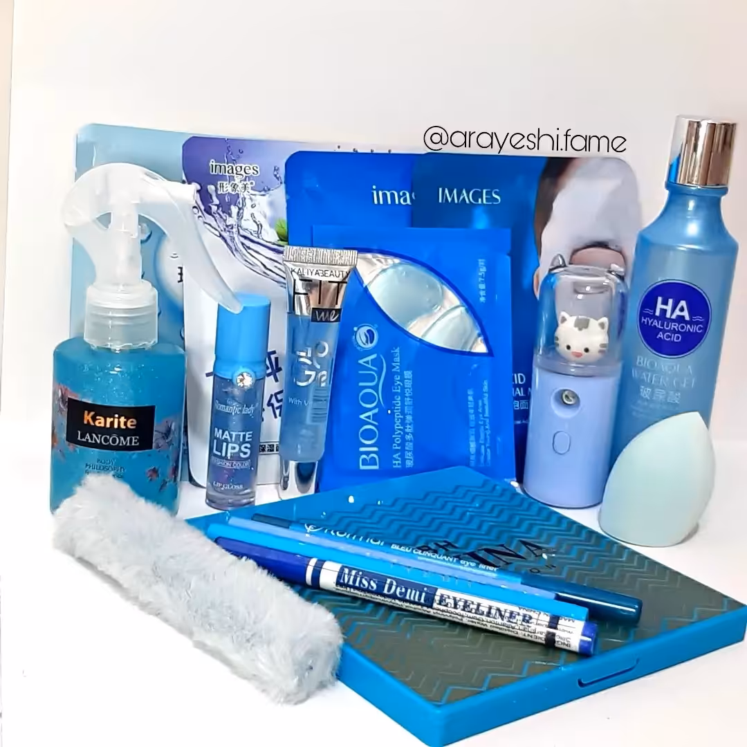 پک کادویی آرایشی بهداشتی رنگ آبی