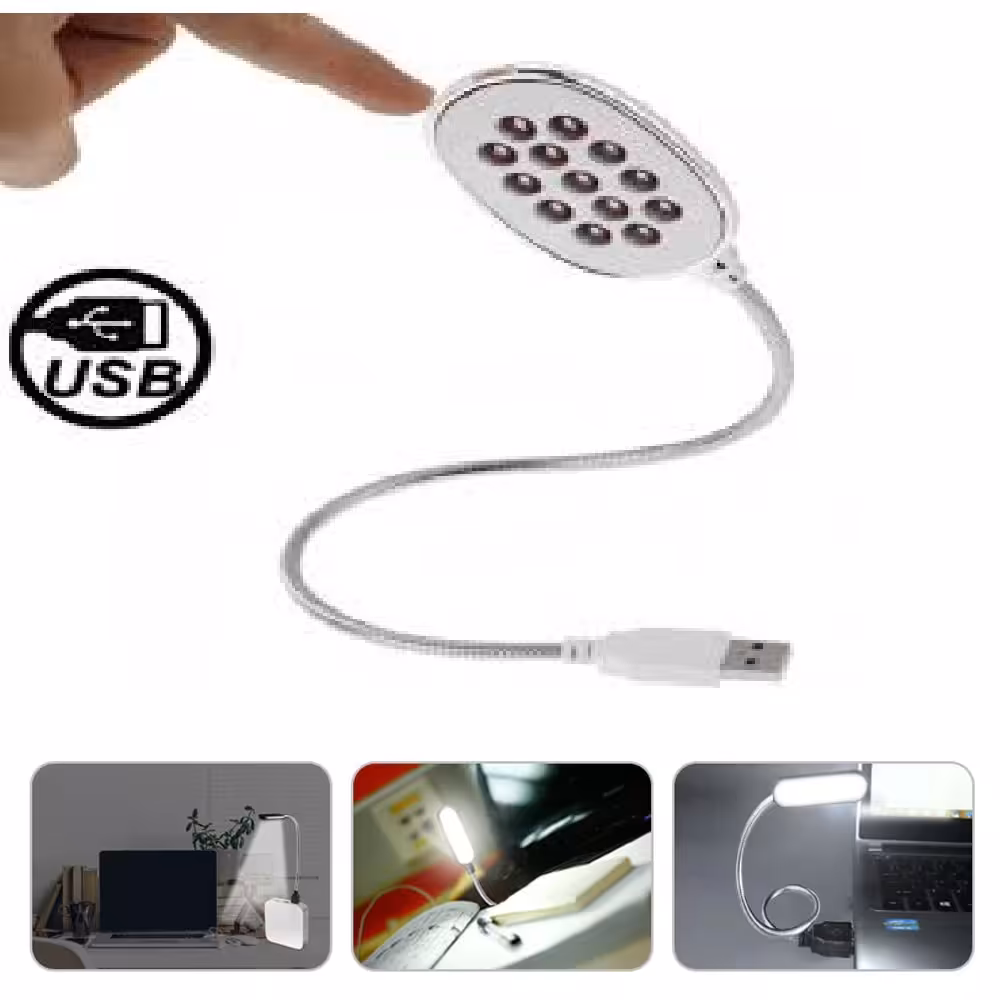 چراغ مطالعه با 13 عدد LED و پورت usb کیفیت عالی
