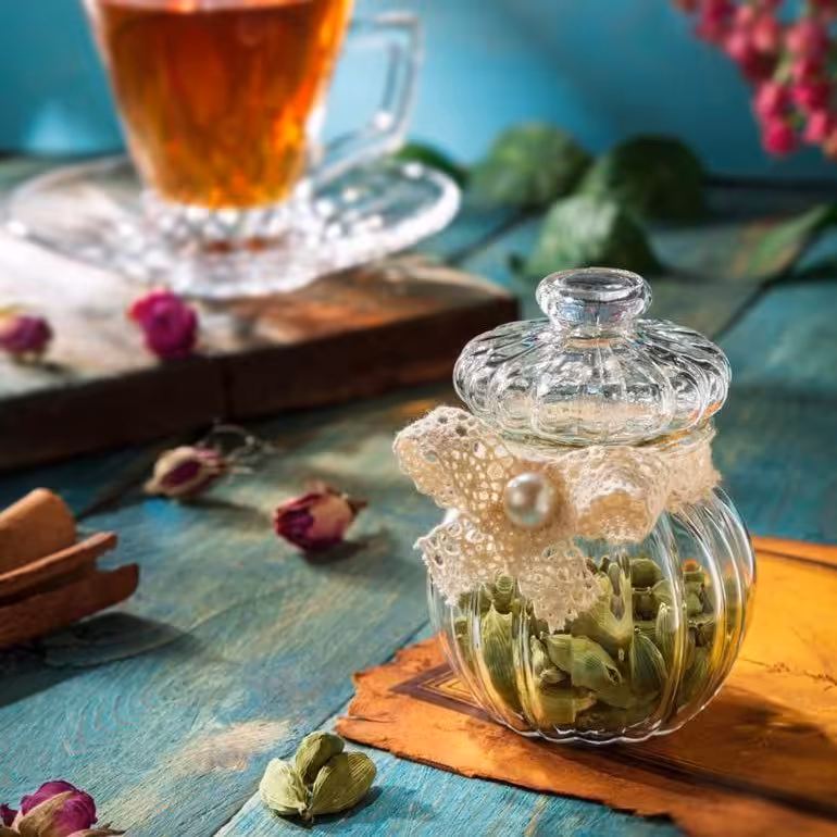 جازعفرانی کوچک شیشه ای