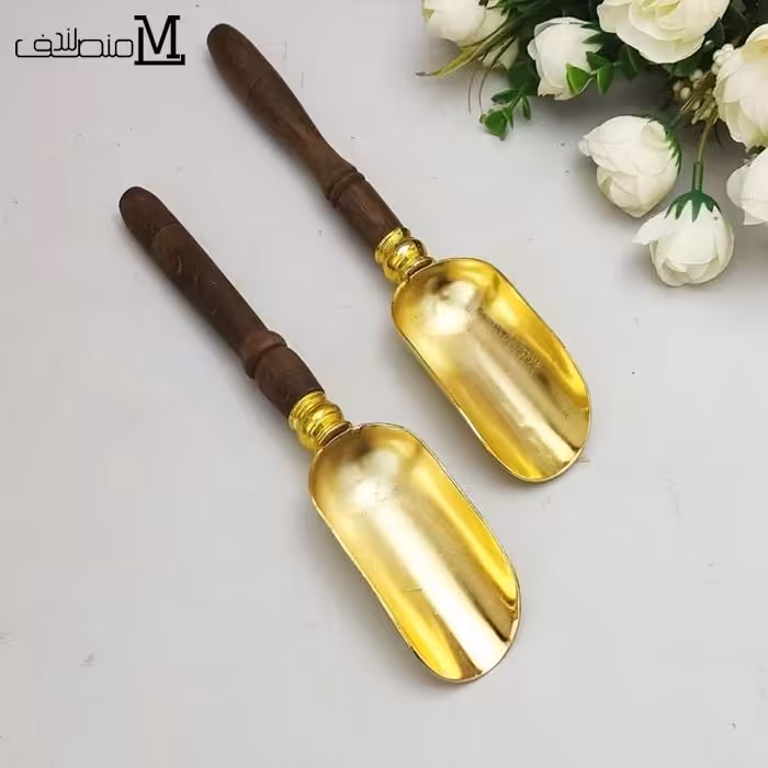 قاشق آجیل خوری دسته چوبی
