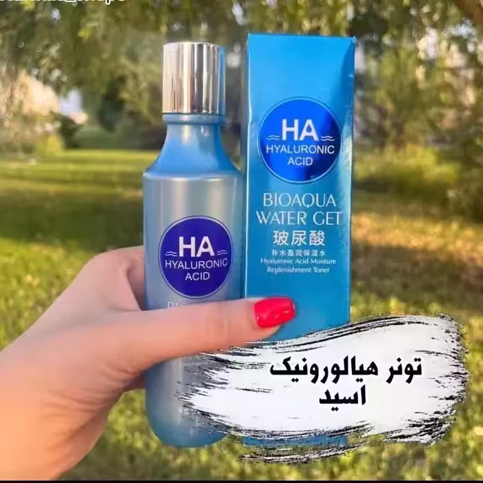 تونر هیالورونیک اسید بیوآکووا ضد چین و چروک قوی مرطوب کننده پوست تنظیم کننده چربی تنظیم Ph پوست  ( محصولات پوستی سانیا )