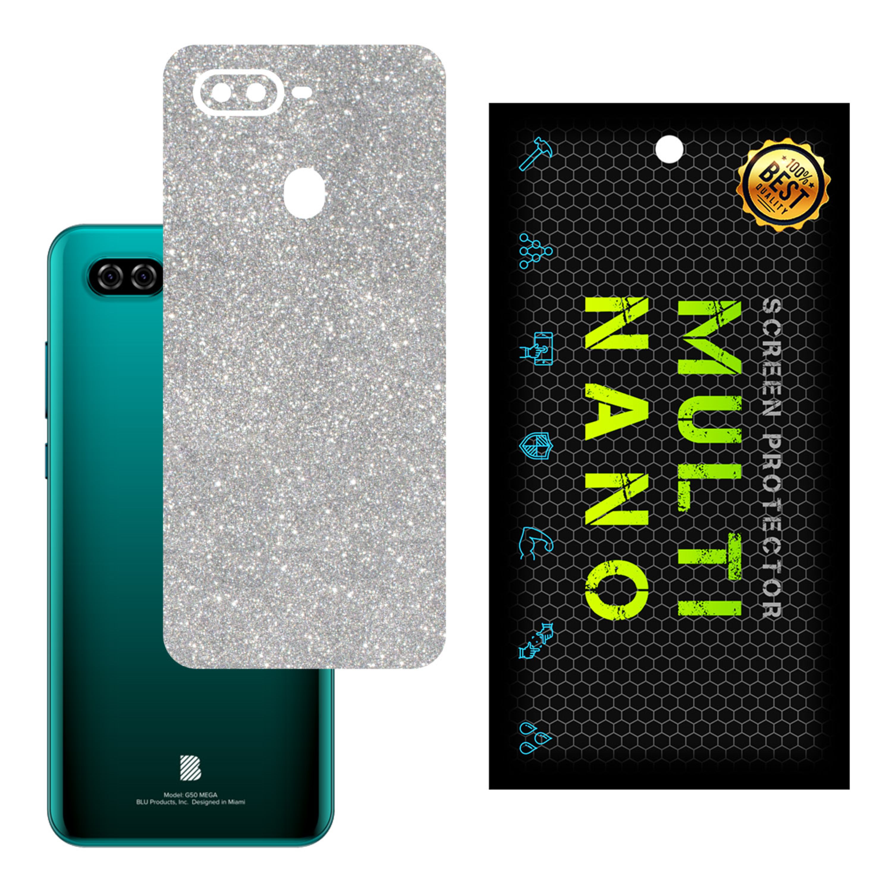 برچسب پوششی MultiNano مدل X-G1F-Silver برای پشت موبایل بلو G50 Mega