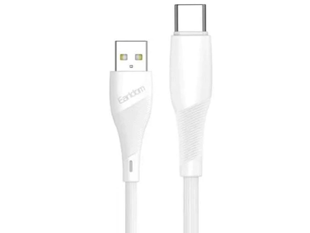 کابل شارژ سریع یو اس بی به تایپ سی 1 متری 2.4 آمپر ارلدام Earldom EC-163 Charging Cable 1 m