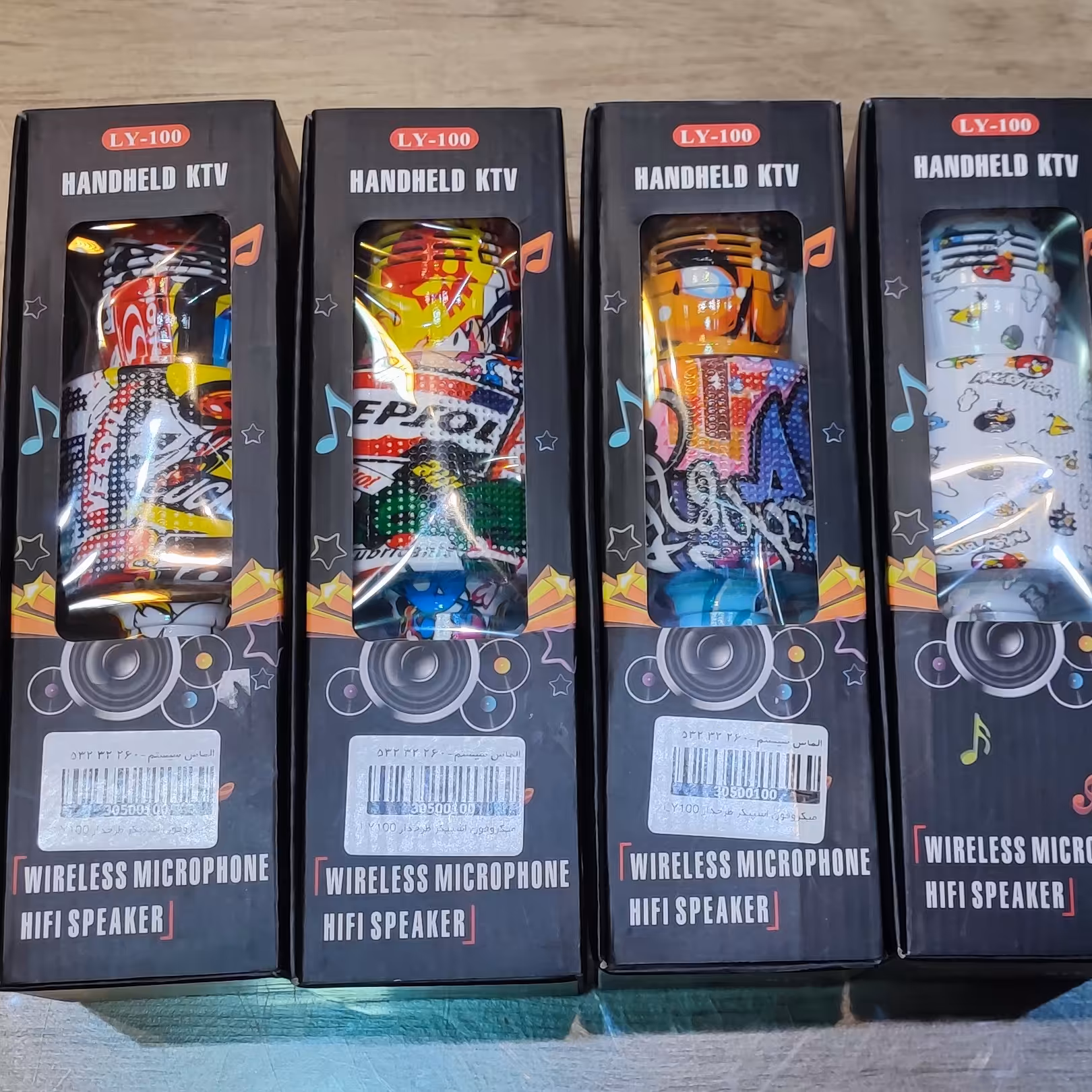 میکروفن اسپیکر بلوتوثی طرح دار کارتونی مدل LY-100 