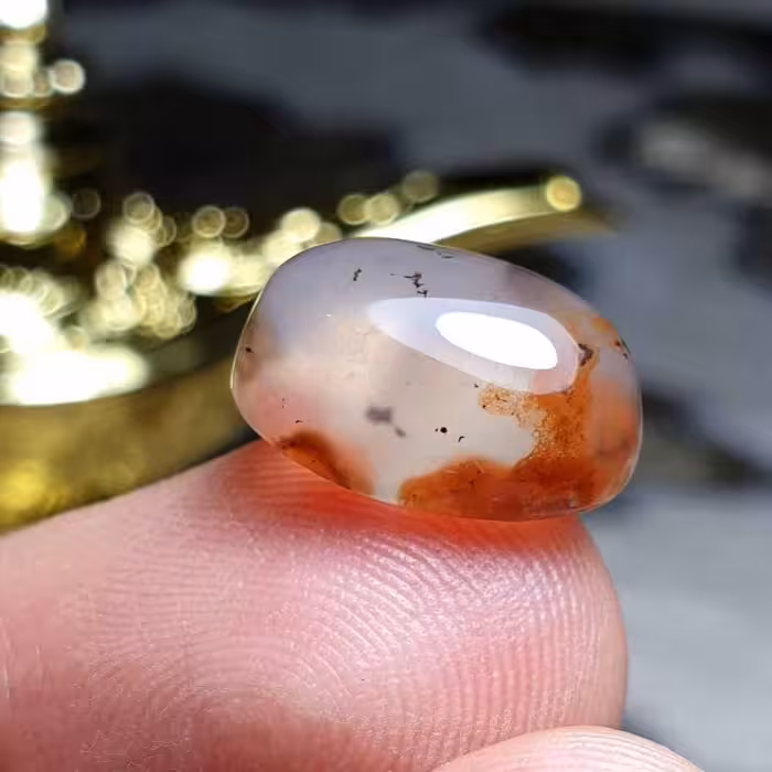 نگین فوق العاده زیبای سنگ خاص صد درصد طبیعی عقیق خراسانی اصل معدنی
کد 25934
