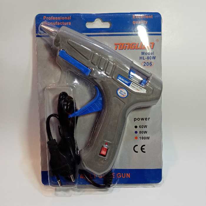 تفنگ چسب حرارتی بزرگ ساده و کلید دار درجه یک