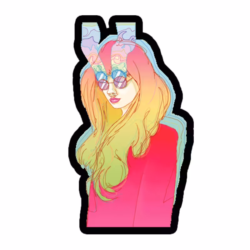 استیکر طرح دختر 31