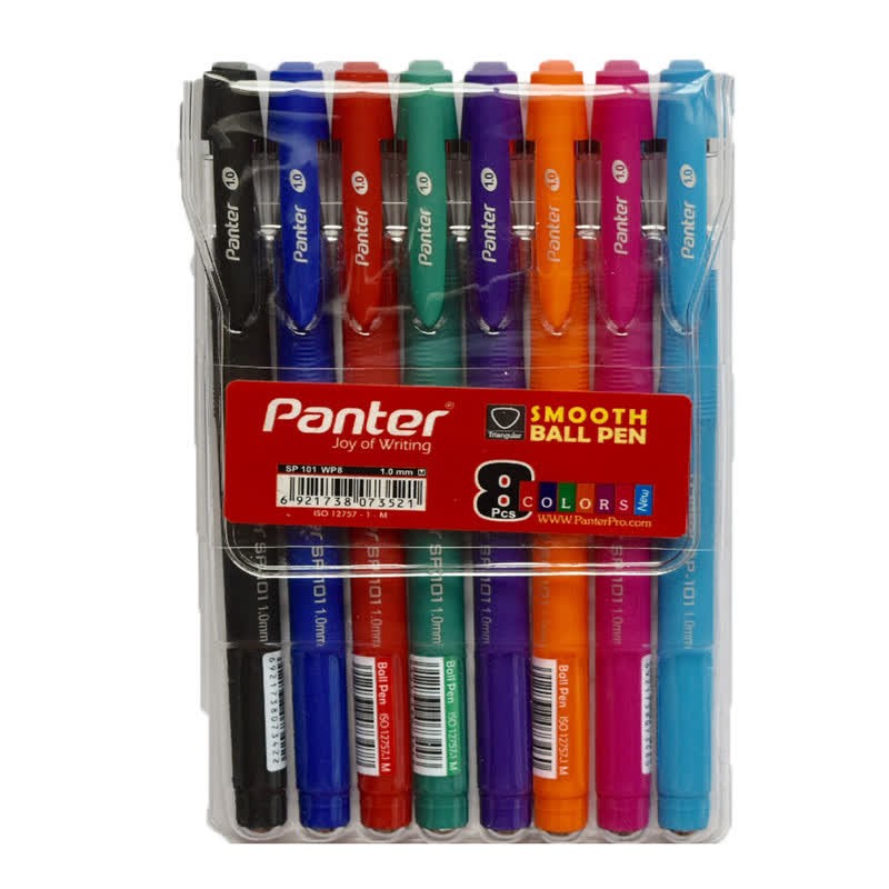 بسته 8 عددی خودکار رنگی شماره 1.0 مارک پنتر