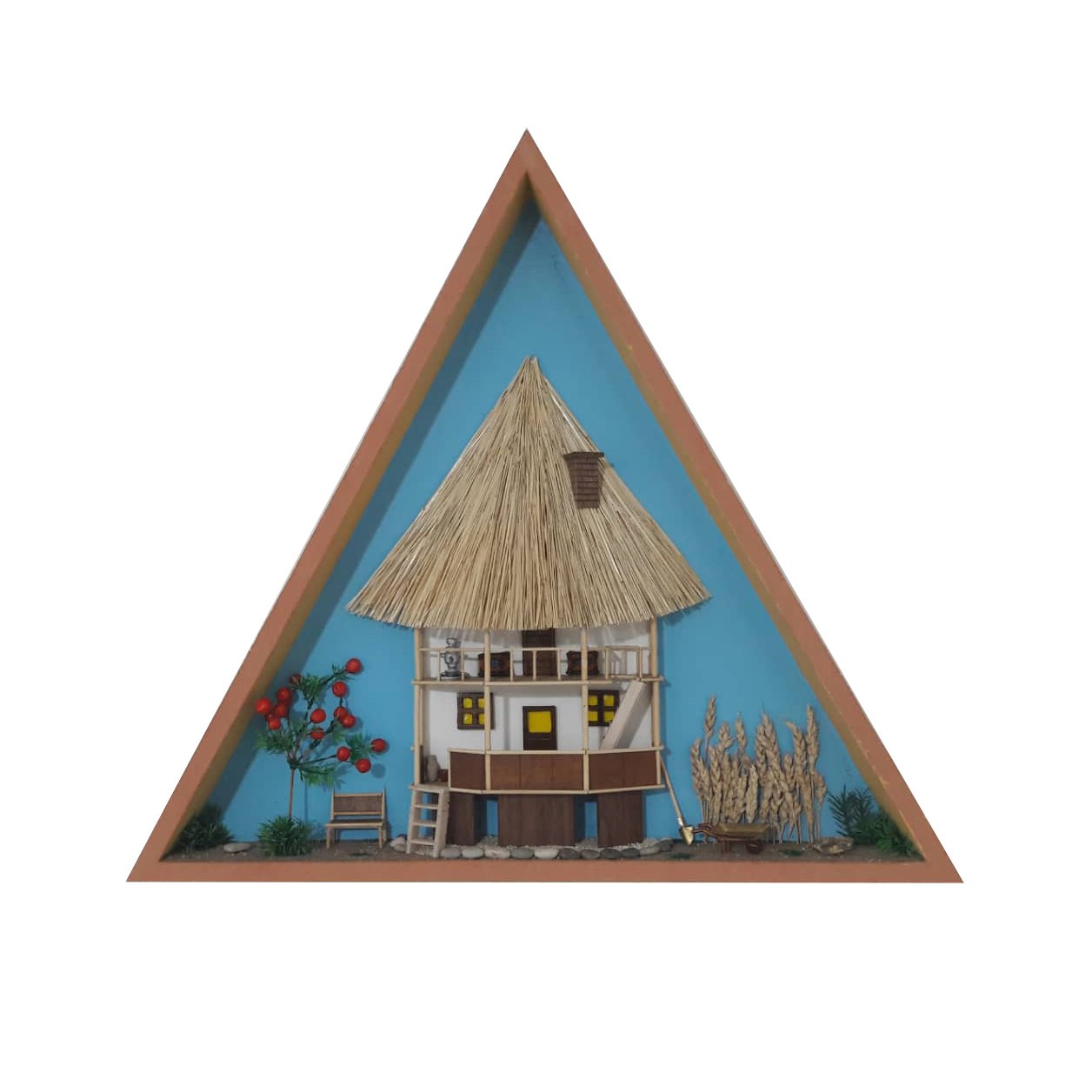 تابلو برجسته طرح کلبه جنگلی کد 001