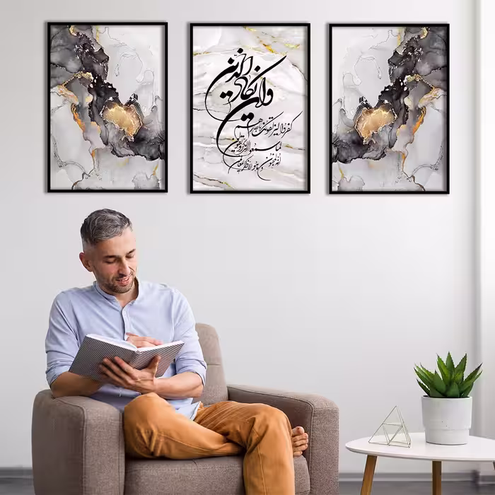 تابلو وان یکاد دکوراتیو چاپ امولسیون سایز  هر تابلو 40 در 60