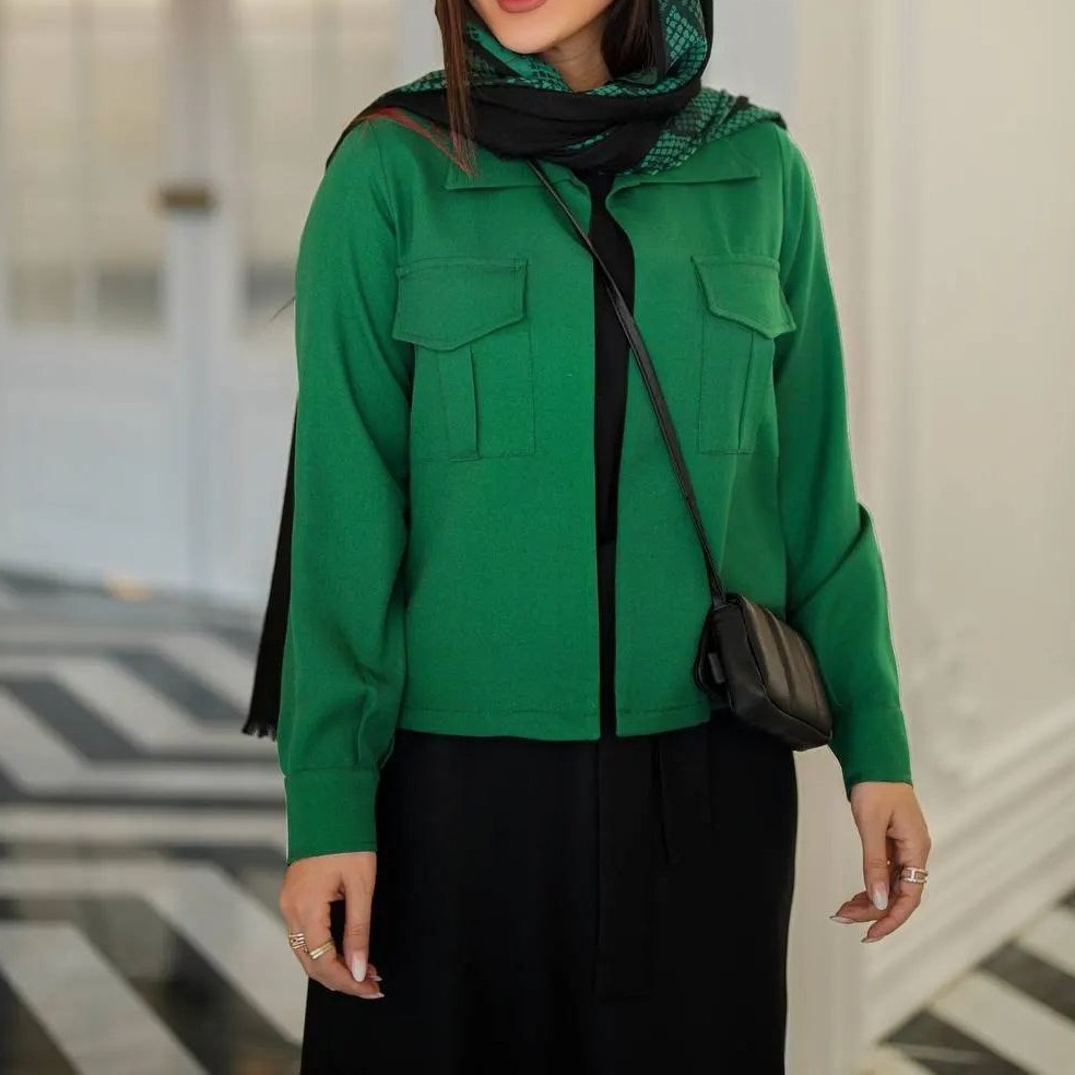 ست دو تیکه کت و سارافون زنانه مدل ترنم ارسال رایگان (داکرون)