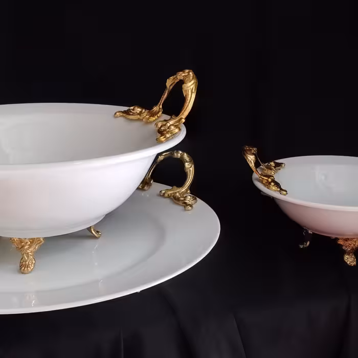 سرویس 4تیکه پذیرایی شامل میوه خوری آجیل خوری شیرینی خوری و شکلات خوری