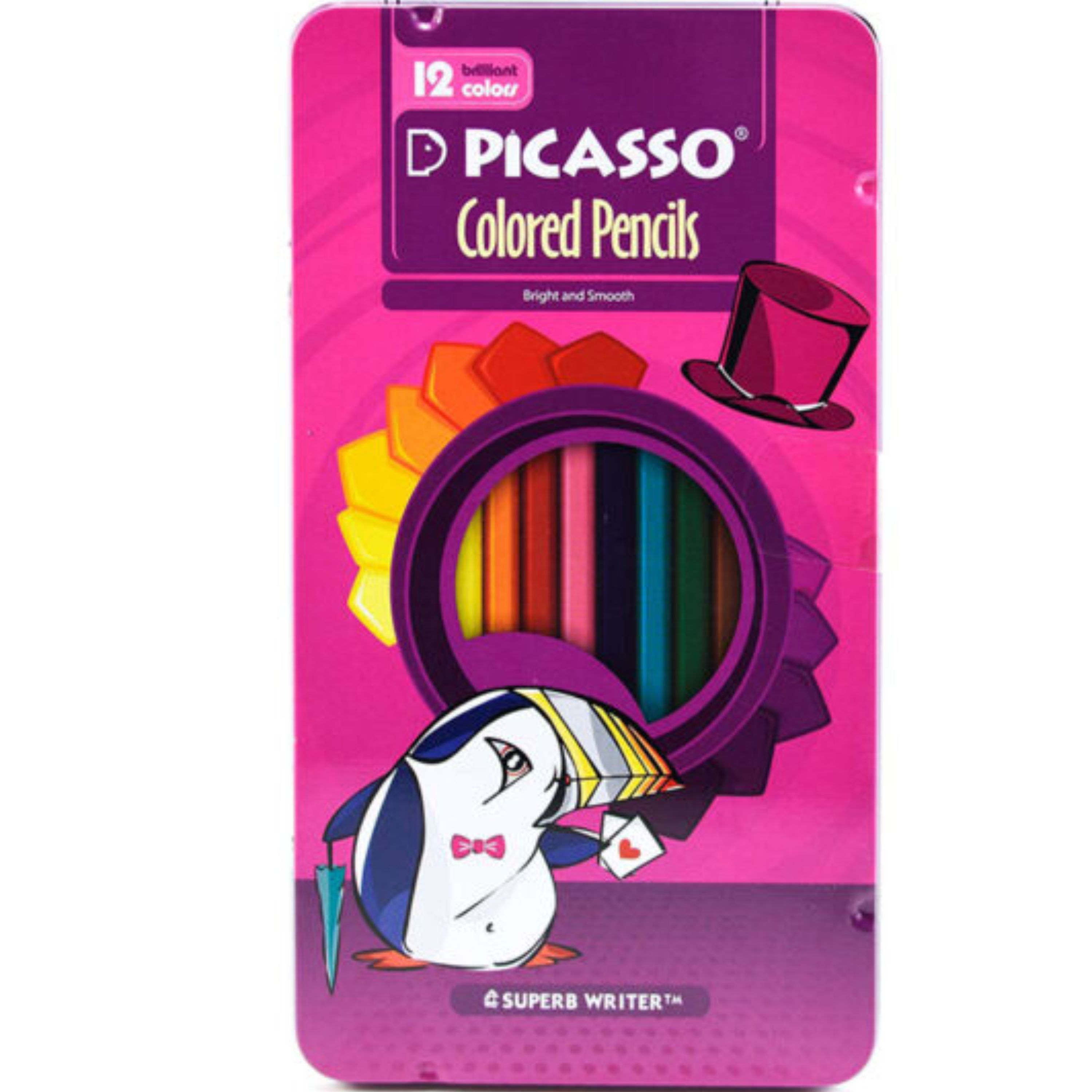 مداد رنگی 12رنگ پیکاسو فلزی 