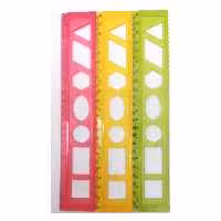 خطکش شابلون دار  20 سانتی متر  (1 عدد)