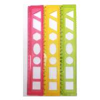 خطکش شابلون دار  20 سانتی متر  (1 عدد)