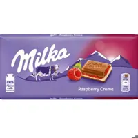 شکلات تخته ای میلکا با موس تمشک milka
