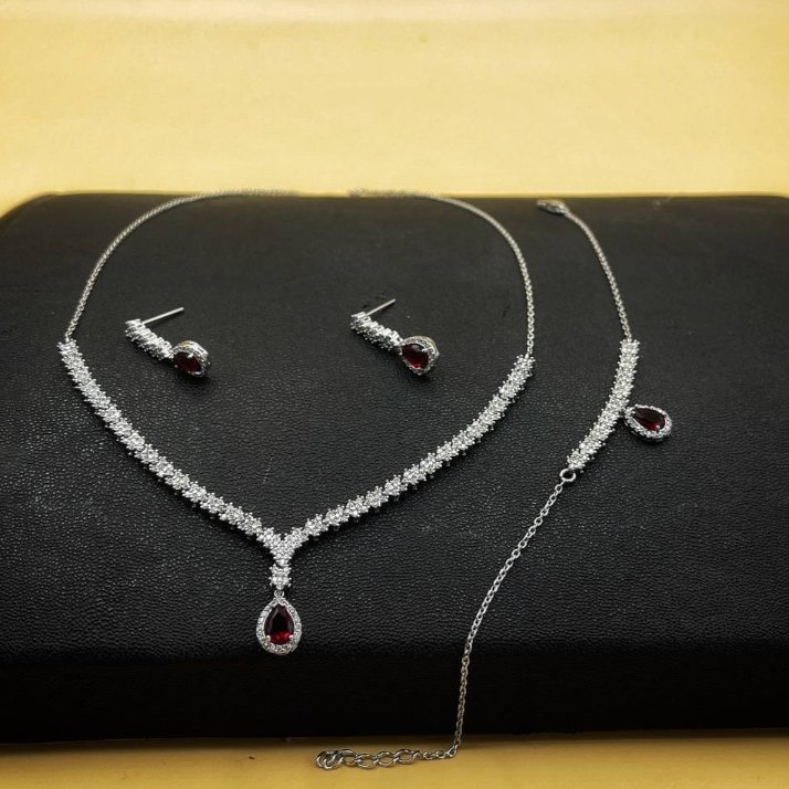 سرویس نقره جواهری.925 عیار 