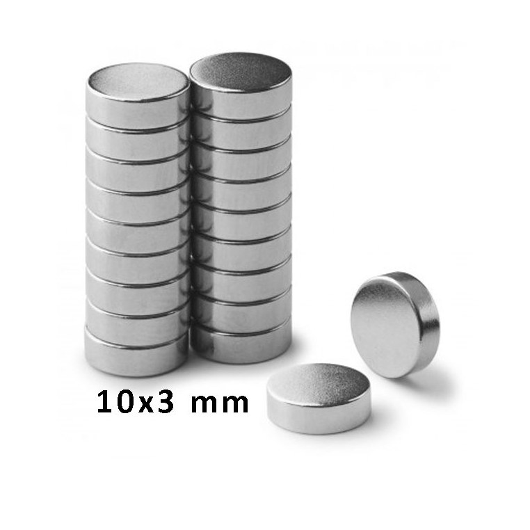 آهن ربا نئودیمیوم دیسکی 10x3 mm بسته 5 عددی-جذب بالا و قوی (قطر یک سانتیمتر) مگامگنت 