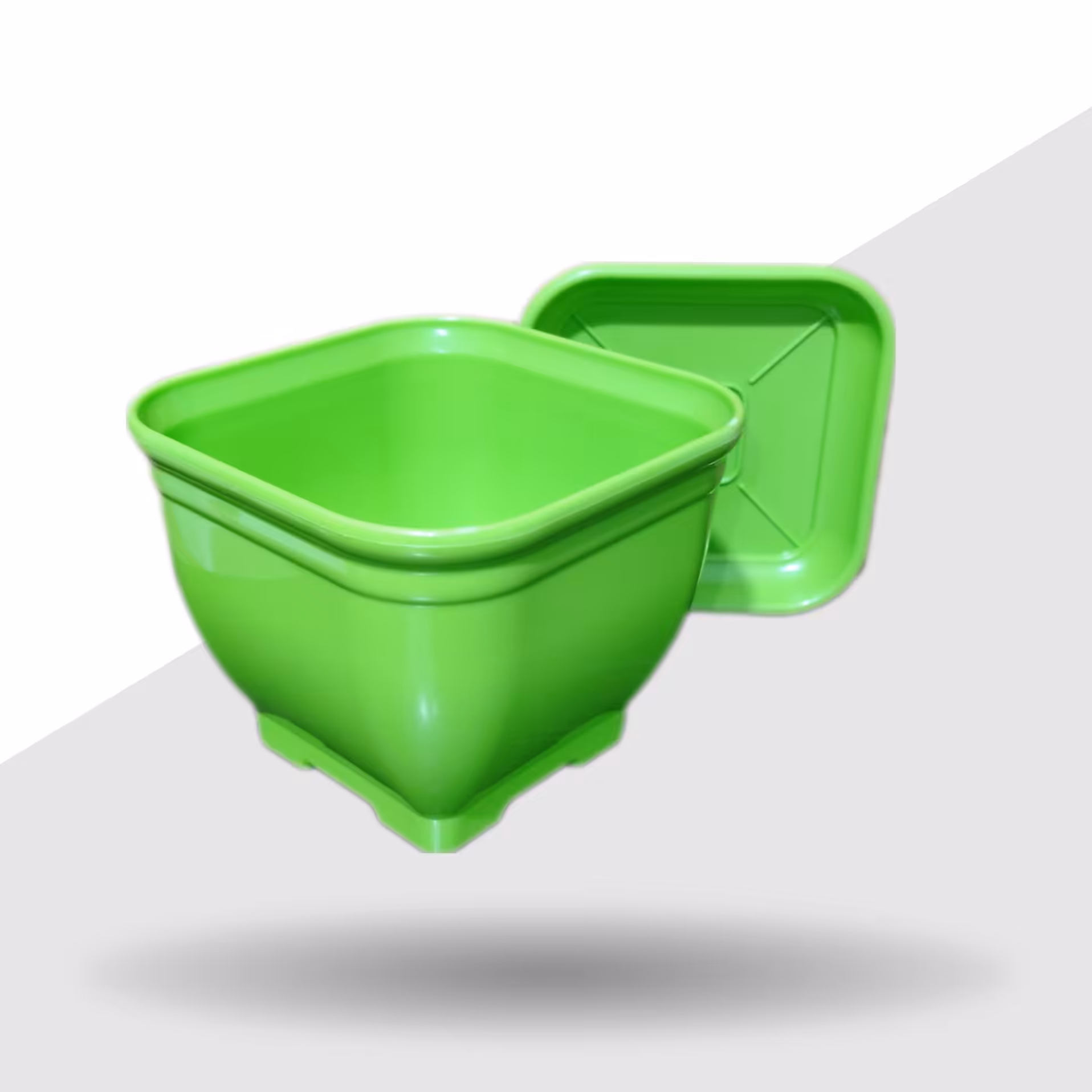 گلدان پلاستیکی رنگی سایز 14