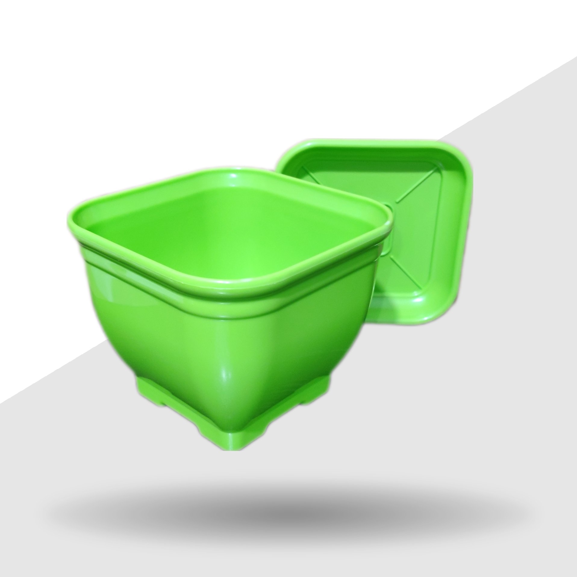 گلدان پلاستیکی رنگی سایز 14