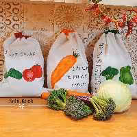 کیسه سبزیجات یک لایه با طرح های فانتزی در مدلهای مختلف