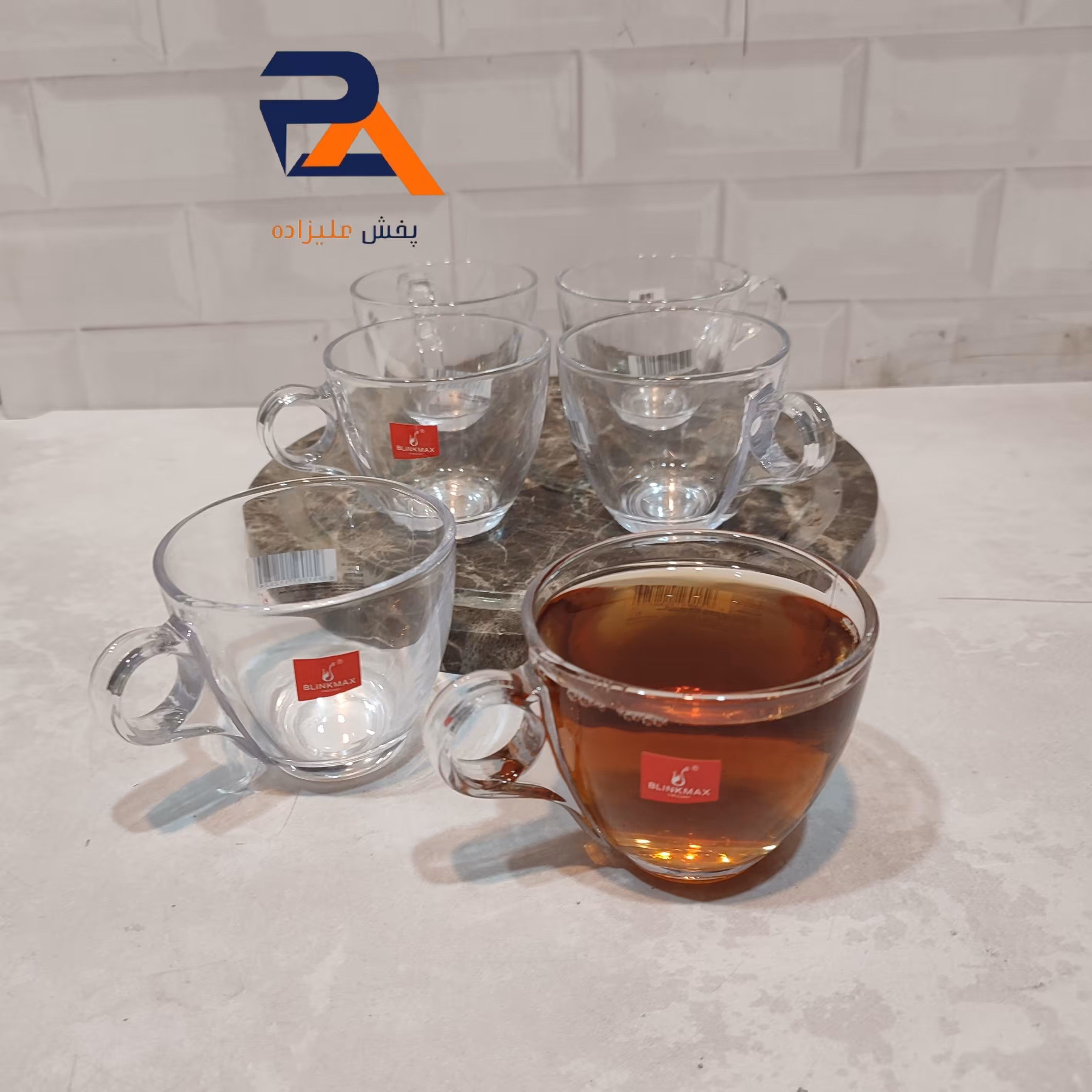 فنجان چای لیوان چایی خوری کریستال مدل چری   برند معتبربلینک مکس چین  