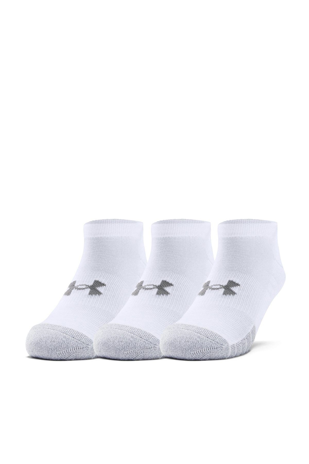 جوراب ورزشی سفید مردانه و زنانه بزرگسالان ® NO SHOW 3 بسته 100 Under Armour