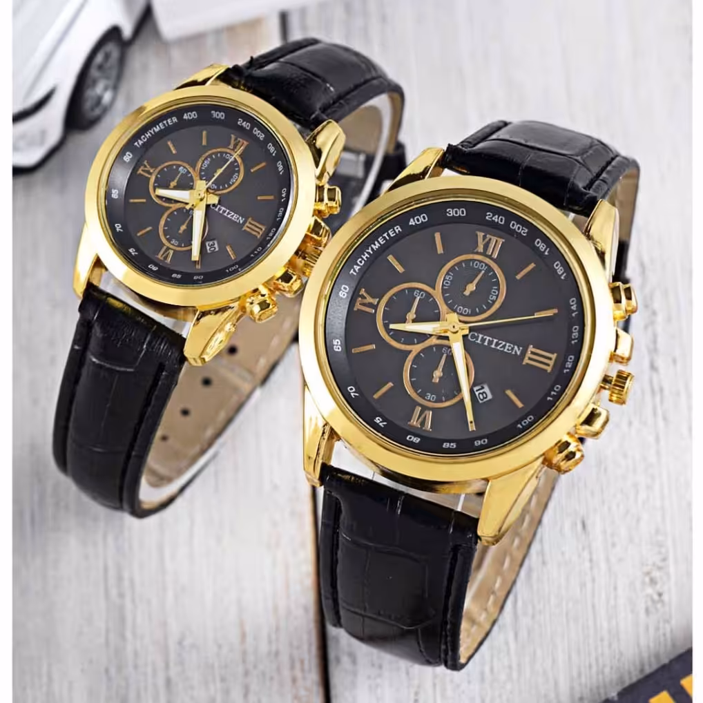 ست ساعت مچی سیتیزن CITIZEN طرح 3 موتوره مدل 1367 دارای باطری اضافه 