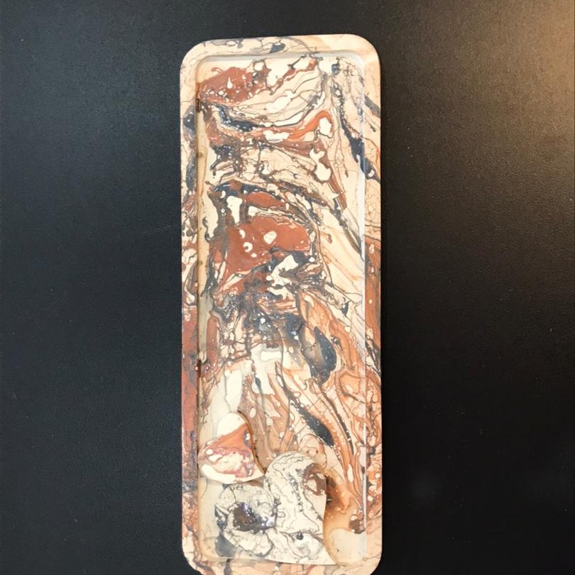 سینی دستساز دونفره طرح ابروبادی در رنگبندی مختلف