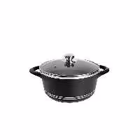 قابلمه سایز 16 گرانیت طرح ایتالیا B برند ام جی اس MGS کد کالا رنگ مشکی
