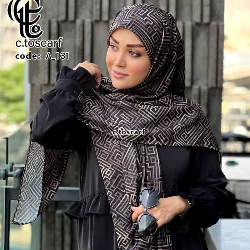 روسری نخی جنس نخ کاستوم قواره بزرگ