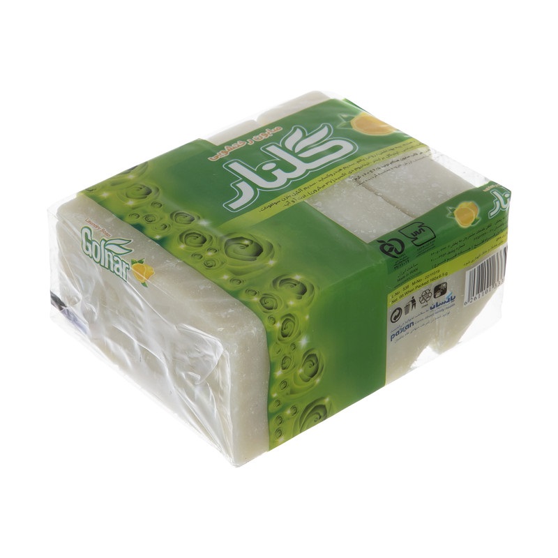صابون رخت شویی گلنار حجم 160گرم بسته 4 عددی