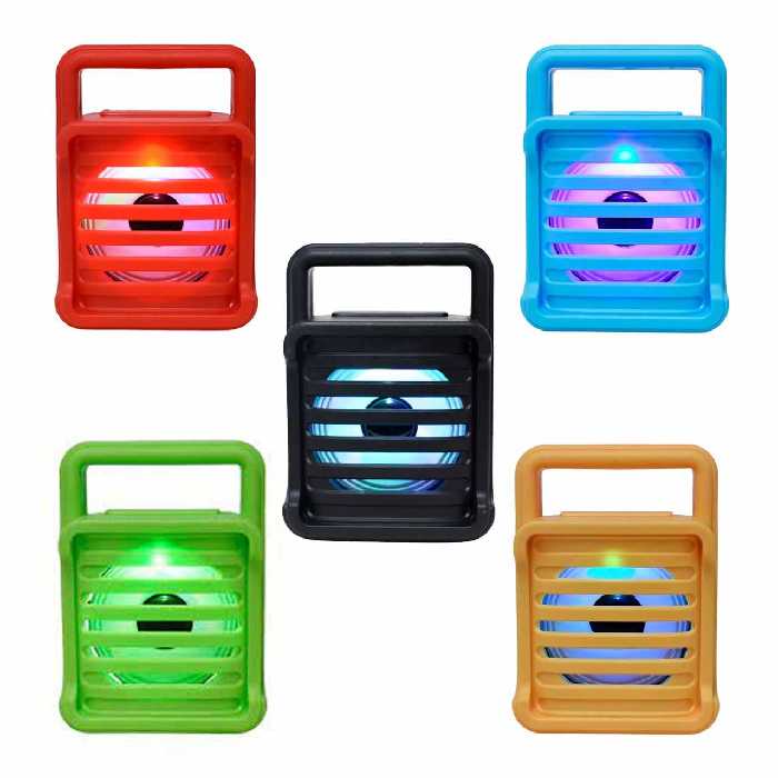 اسپیکر بلوتوثی قابل حمل مدل PORTABLE – اسپیکر شارژی با بیس قوی و نور LED