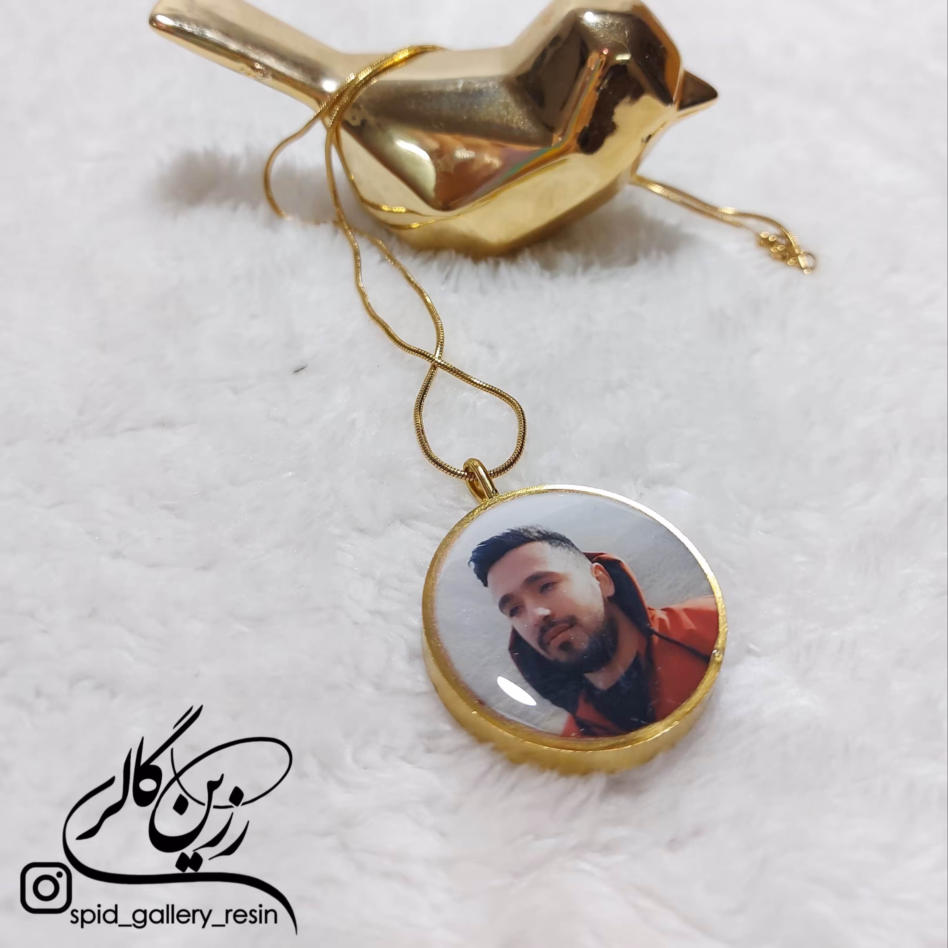 گردنبند عکس رزینی