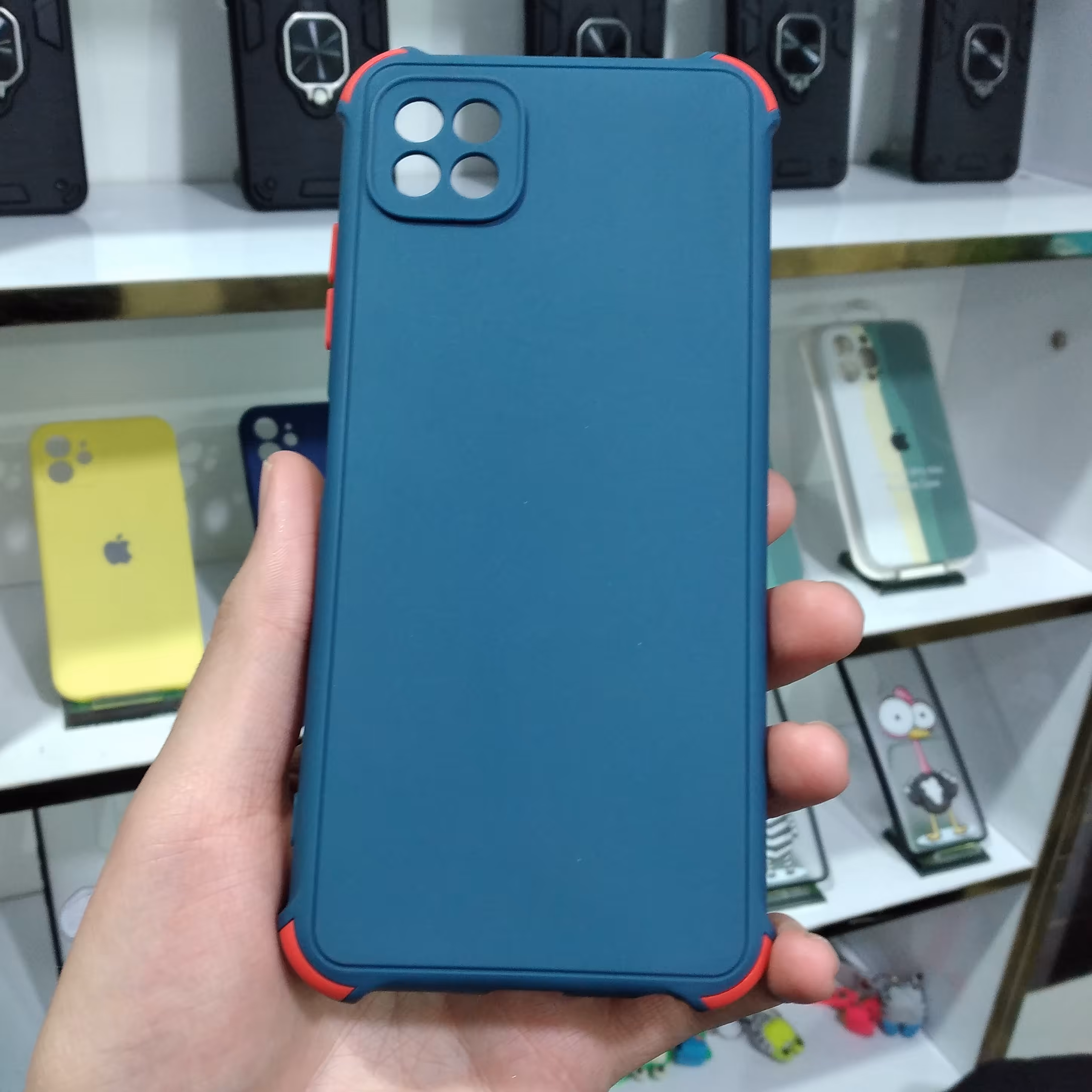 قاب گوشی سامسونگ A22 5G  سیلیکونی آبی