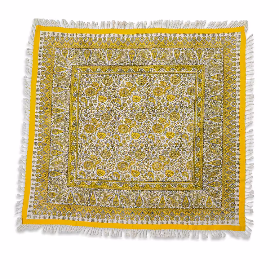 سفره قلمکاری 100 در 100 طرح گل و مرغ اعلا