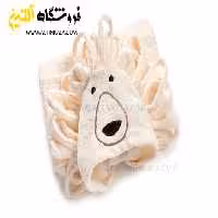 حوله پالتویی کودک سلین طرح شیر کرم روشن سایز 10-11