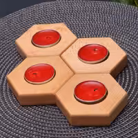 جا شمعی چهارتایی شش ضلعی