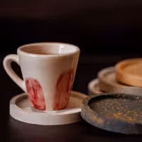 زیر لیوانی بتنی بسته 3 عددی (رنگ انتخابی)