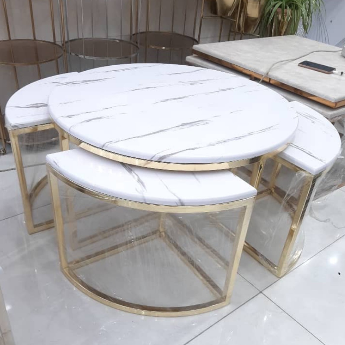 میز عسلی و جلومبلی  طرح پیتزایی گرد ارسال به شهرستان و باربری و پس کرایه