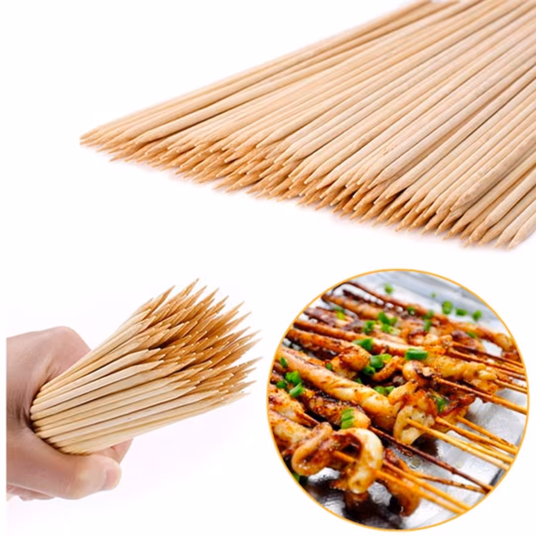 سیخ چوبی مدل بامبو برند بامبو بسته 80 عددی در سه اندازه